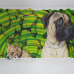 Wandmalerei in Hundepension, Airbrush auf Putz Airbrush auf Putz Franz Schmidt Wandbilder Airbrush-Wand