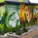 Wandmalerei, Airbrush auf Fassade Wandmalerei, Airbrush auf Fassade