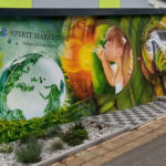 Wandmalerei, Airbrush auf Fassade Airbrush Wandmalerei
