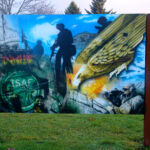 Airbrush Wandbild Saarland