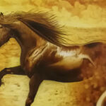 Pferdebild Airbrush Wandmalerei